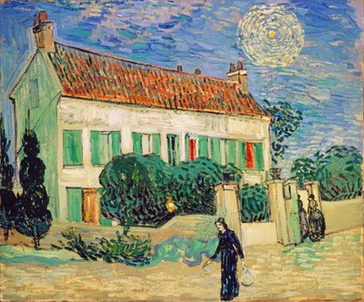 Weißes Haus bei Nacht von Vincent van Gogh