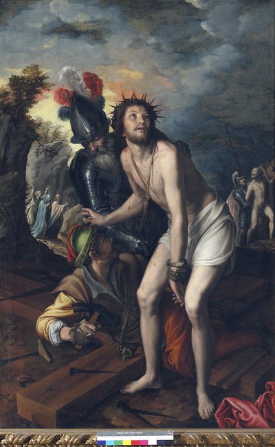 Jesus ans Kreuz genagelt von Vincenzo Campi