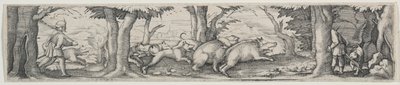 Wildschweinjagd von Virgilius Solis