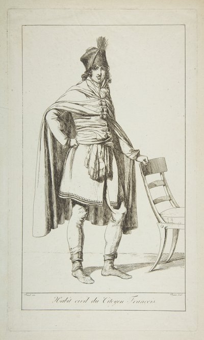 Zivile Kleidung des französischen Bürgers, 1794 von Vivant Denon