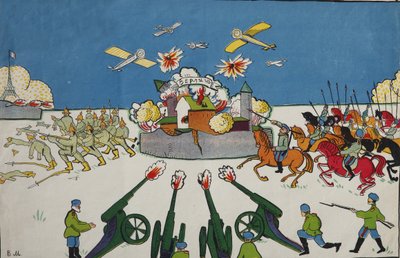 Oh, du Deutscher!... Plakat, 1914 von Vladimir Mayakovsky