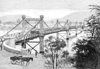 Die Brücke, Rockhampton, Queensland, Australien, 1886 von WC Fitler