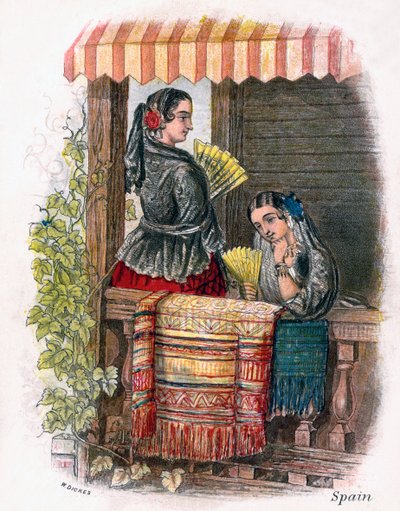 Spanisches Mädchen, 1809 von W. Dickes
