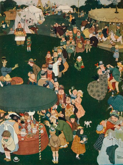 Der Jahrmarkt, 19. Jahrhundert, 1925 von William Heath Robinson