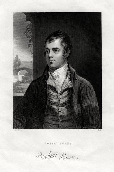 Robert Burns, schottischer Dichter, 19. Jahrhundert von W. Holl
