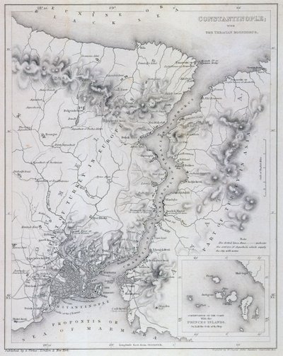 Konstantinopel und der Bosporus, um 1850 von W Hughes