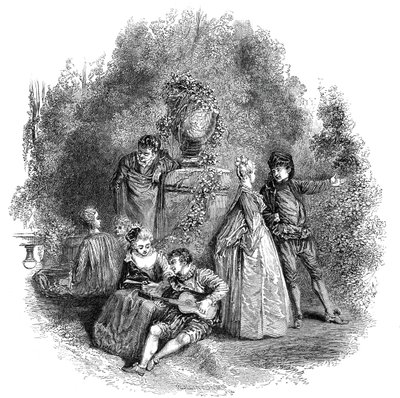 Szene aus Watteau von W. J. Linton
