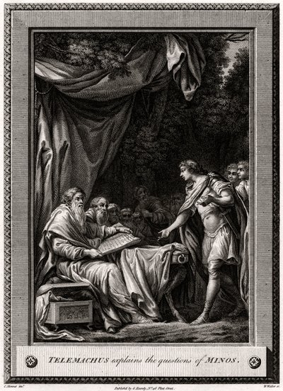Telemach erklärt die Fragen des Minos, 1776 von W. Walker