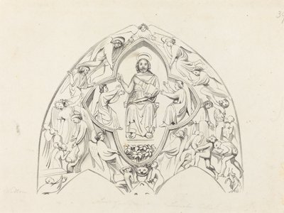 Jüngstes Gericht, Lincoln Cathedral von W. Walton after John Flaxman