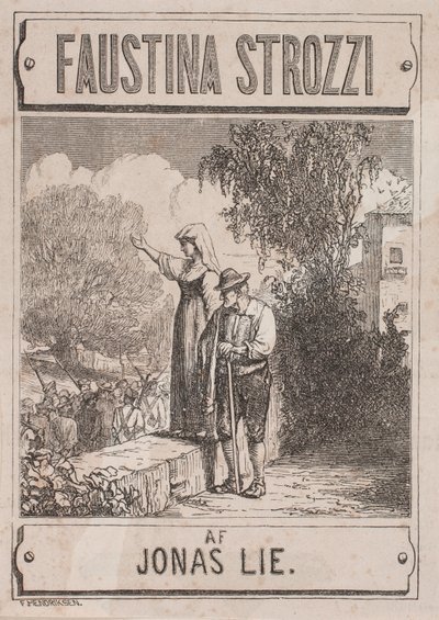 Titelblatt zu Jonas Lie, "Faustina Strozzi" von Waldemar Bøhme