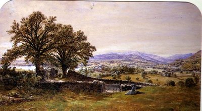 Dame in einer Landschaft, Ambleside von Waller Hugh Paton