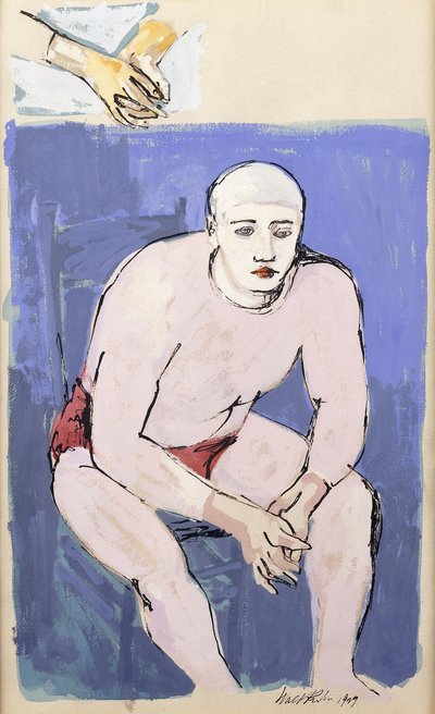 Sitzender Clown von Walt Kuhn