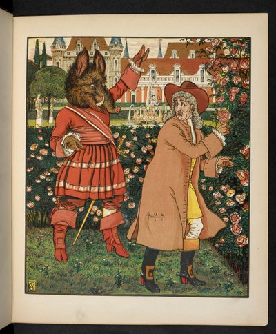 Illustration zu Die Schöne und das Biest von Walter Crane