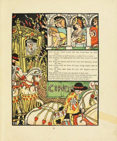 Illustration für das Märchen Aschenputtel von Walter Crane