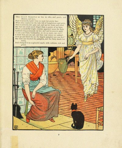 Illustration für das Märchen Aschenputtel von Walter Crane