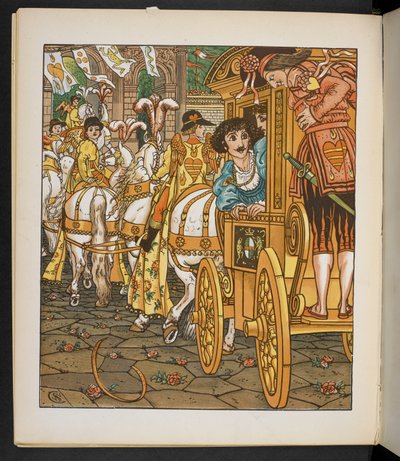 Illustration zum Froschkönig. von Walter Crane