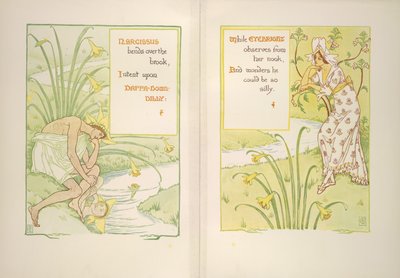 Narziss und Augentrost von Walter Crane
