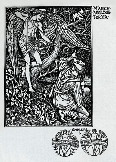 Der Schäferkalender - März, 1898, 1923 von Walter Crane