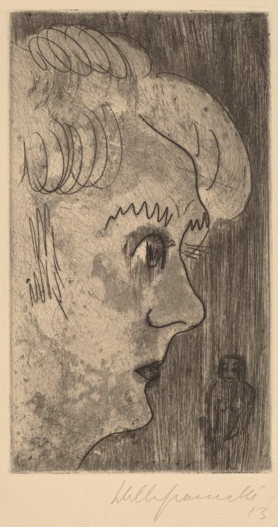 Kopf im Profil, 1923 von Walter Gramatte