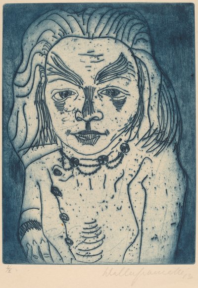 Frau mit Halskette von Walter Gramatte