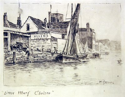 Lime Wharf, Chelsea von Walter Greaves