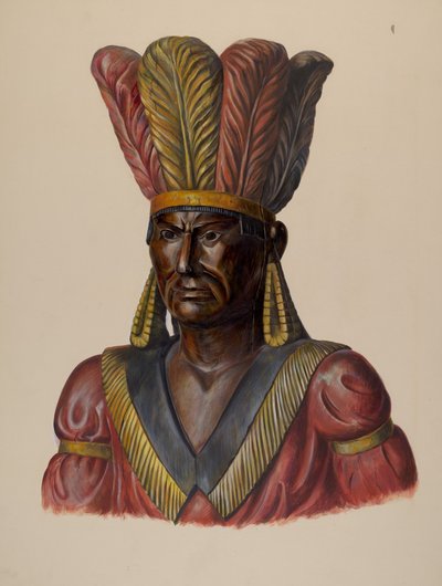 Zigarrenladen-Indianer, ca. 1937 von Walter Hochstrasser