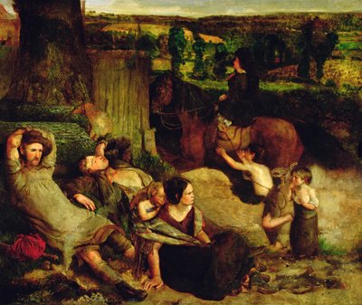 Die irischen Vagabunden, c.1853-54 von Walter Howell Deverell