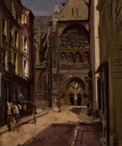 La Rue Pecquet, Dieppe, 1900 von Walter Richard Sickert