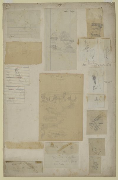 Mehrere Studien von Walter Richard Sickert