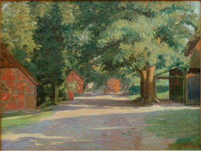 Sommerliche Dorfstraße von Walter Rosam