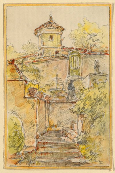 Eine Treppe von Walter Shirlaw