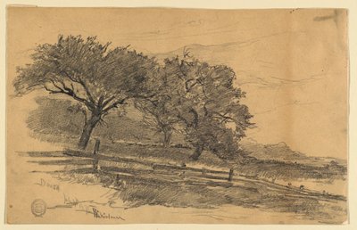 Landschaft in Dorset, Vermont von Walter Shirlaw