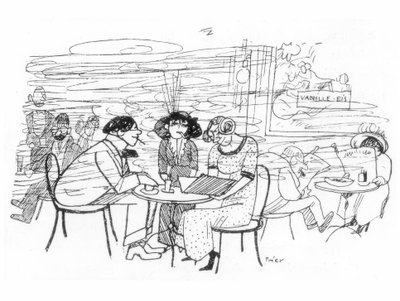 Literaten im Cafe des Westens von Walter Trier