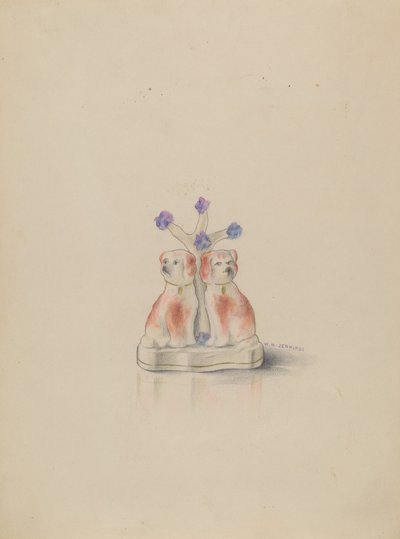 Porzellanhunde von Walter W. Jennings