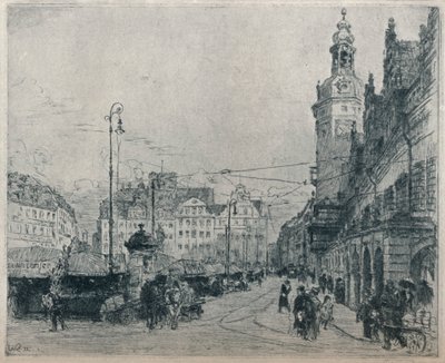 Marktplatz, Leipzig, um 1913 von Walter Zeising