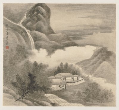 Album der Landschaften: Blatt 5, 1677 von Wang Gai