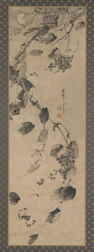 Weinrebe im Wind und Mondlicht von Wang Liangchen