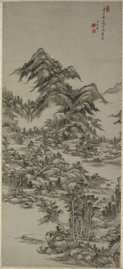 Landschaft nach Huang Gongwang von Wang Yuanqi