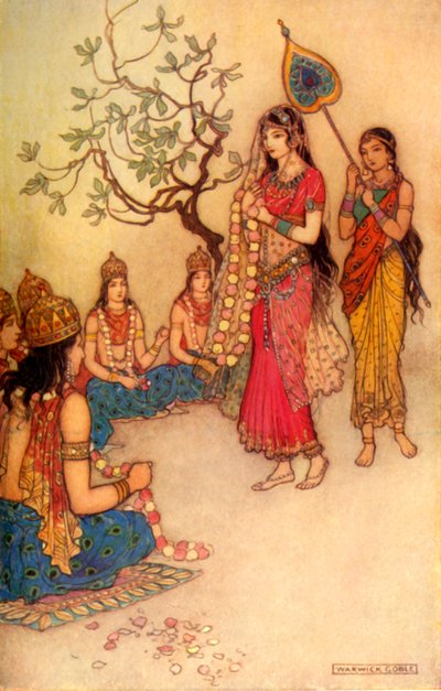 Damayanti wählt einen Ehemann, 1913 von Warwick Goble