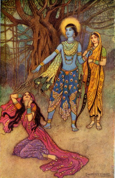 Rama verschmäht den Dämonenliebhaber, 1913 von Warwick Goble