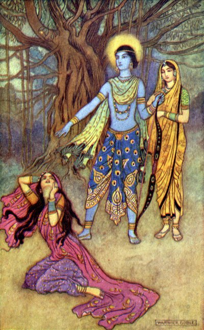 Rama weist den Dämonenliebhaber zurück von Warwick Goble