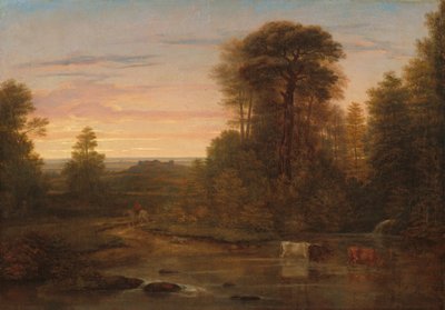 Eine Landschaft nach Sonnenuntergang von Washington Allston