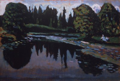 Ein Fluss im Sommer von Wassily Kandinsky