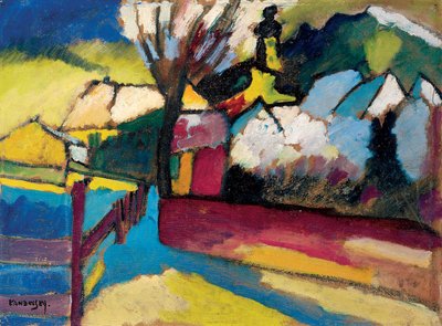 Herbstlandschaft mit Baum von Wassily Kandinsky