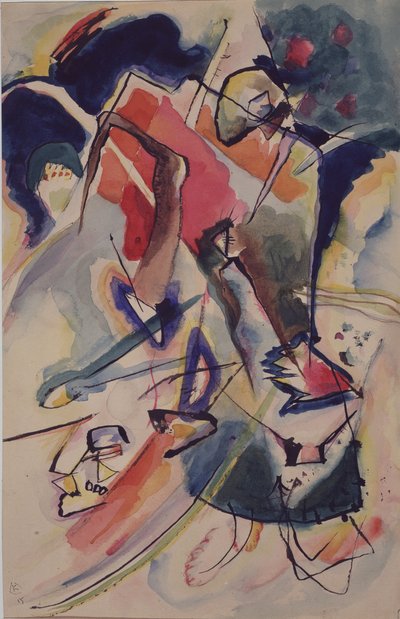 Komposition mit Frauenfigur, 1915 von Wassily Kandinsky