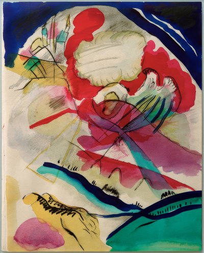 Entwurf zu Bild mit weißen Linien von Wassily Kandinsky