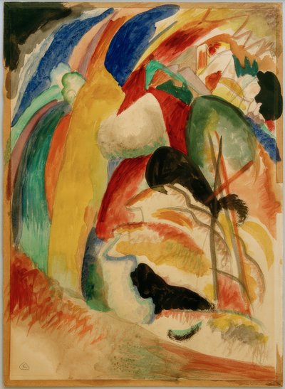 Entwurf zu Bild mit weißer Form von Wassily Kandinsky