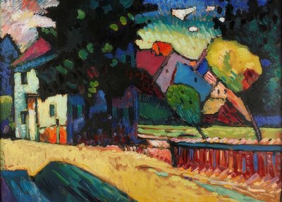 Murnau - Landschaft mit grünem Haus von Wassily Kandinsky