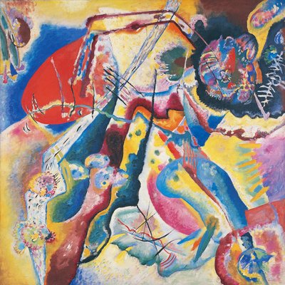 Gemälde mit rotem Fleck von Wassily Kandinsky