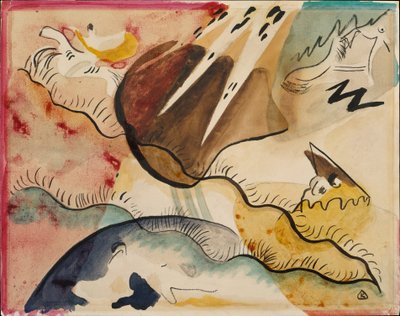 Regenlandschaft, 1911 von Wassily Kandinsky
